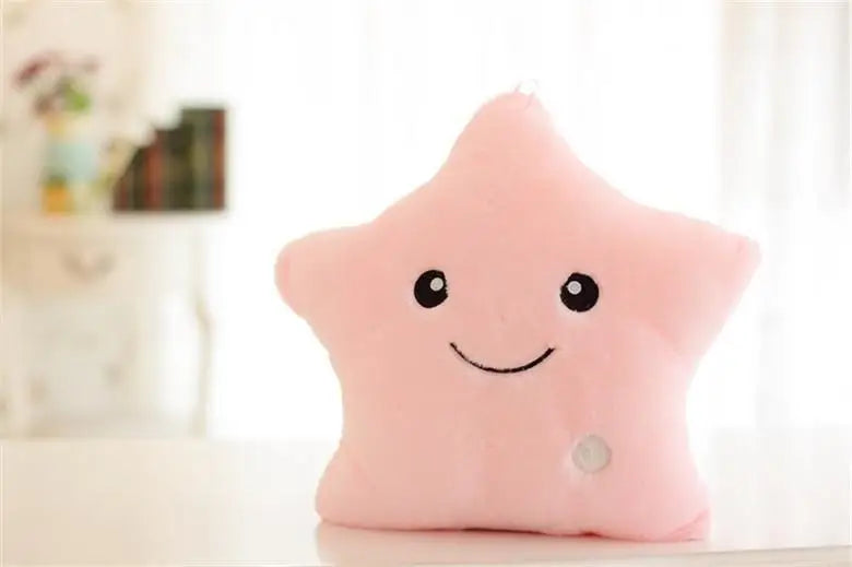 Luminous Star Plush Pillow - Soft, Colorful LED Cushion for Kids
