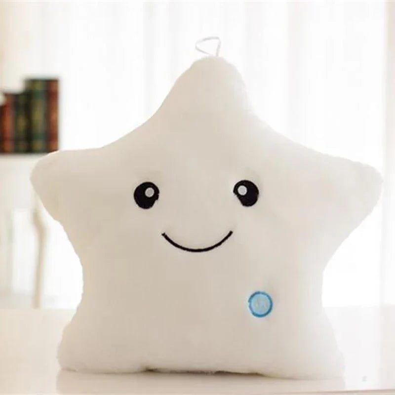 Luminous Star Plush Pillow - Soft, Colorful LED Cushion for Kids