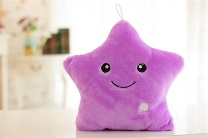 Luminous Star Plush Pillow - Soft, Colorful LED Cushion for Kids