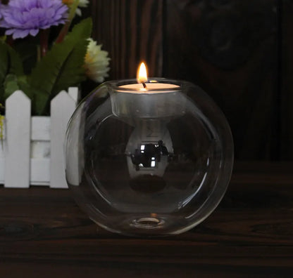 Crystal Glass Candle Holder
