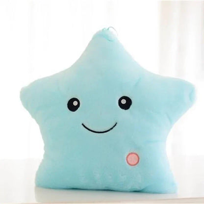 Luminous Star Plush Pillow - Soft, Colorful LED Cushion for Kids