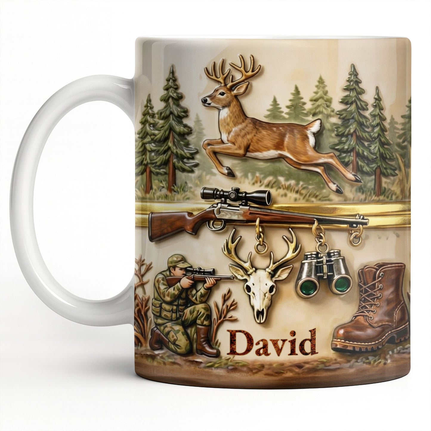Classic Hunting Gear And Wildlife Imager - Personalized Custom Coffee Mug - HTG006_MG