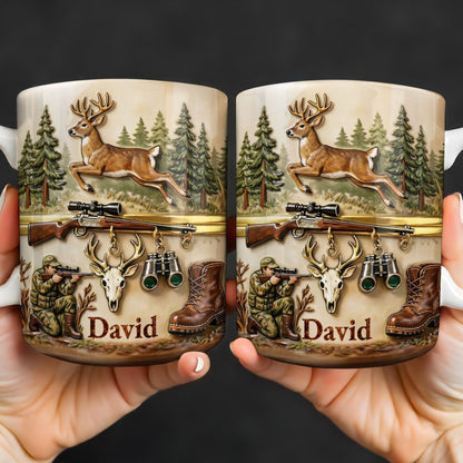 Classic Hunting Gear And Wildlife Imager - Personalized Custom Coffee Mug - HTG006_MG