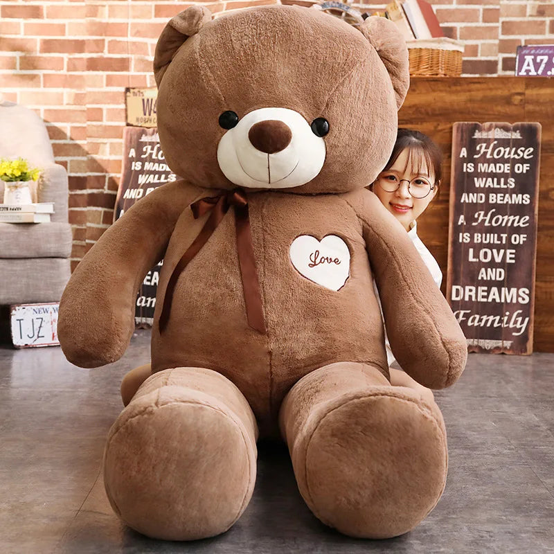 Giant Kawaii Bear Plush Toy - Soft & Cuddly Gift for Loved Ones