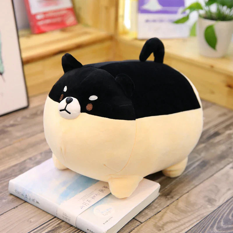 Happy Corgi Plush Dog Pillow Soft Stuffed Toy Gift