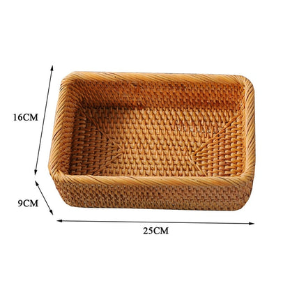 Hand-Woven Rattan Organizer