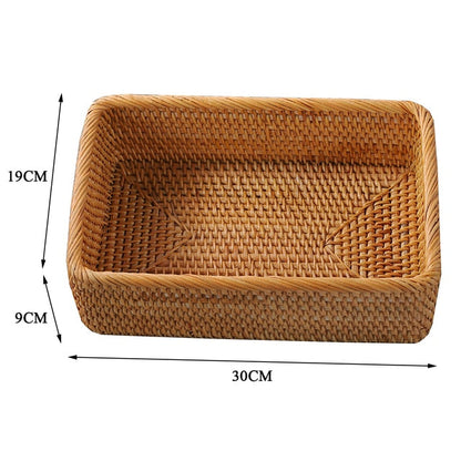 Hand-Woven Rattan Organizer