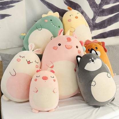 Kawaii Plush Dinosaur & Shiba Inu Pillow - Adorable Sleep Cushions