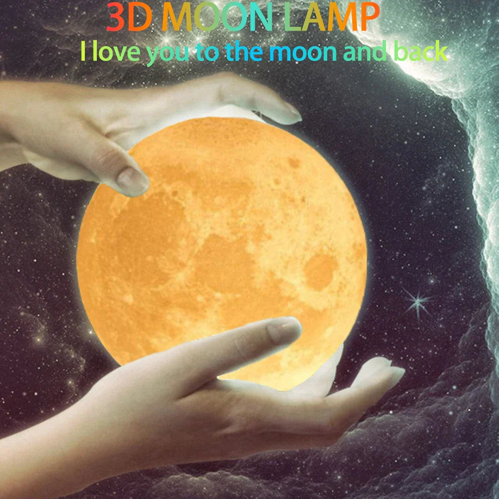 Personalized 3D Moon Photo Night Light