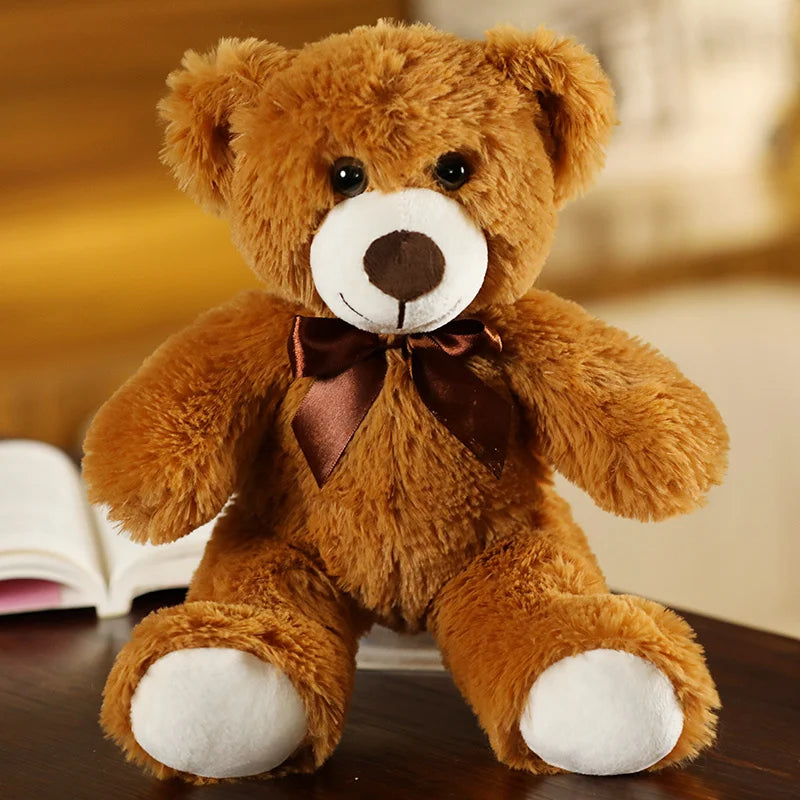 Giant Plush Bear with Ribbon - Adorable Stuffed Animal for Kids