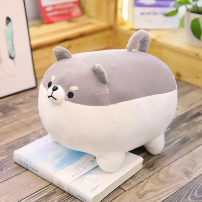 Happy Corgi Plush Dog Pillow Soft Stuffed Toy Gift