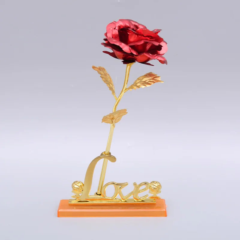 24K Gold Rose Flower for Valentine's Day and Gifts