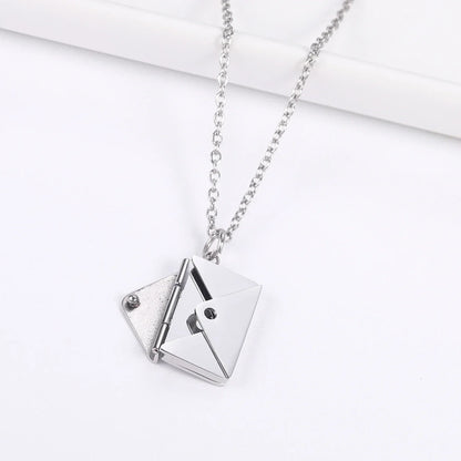 Custom Love Letter Envelope Pendant Necklace