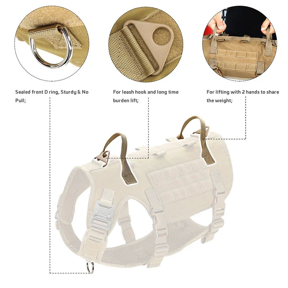 Large Dogs Training Harnesses With Pouches
