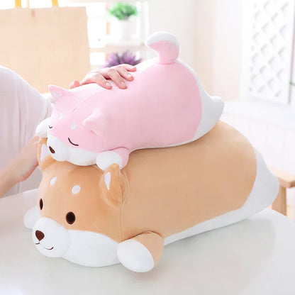 Happy Corgi Plush Dog Pillow Soft Stuffed Toy Gift