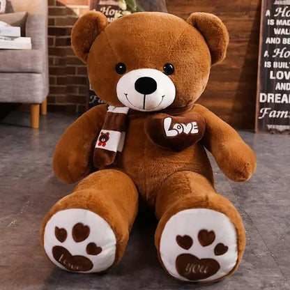 Teddy Bear Plush Toy with Scarf Soft Stuffed Animal for Kids and Lovers