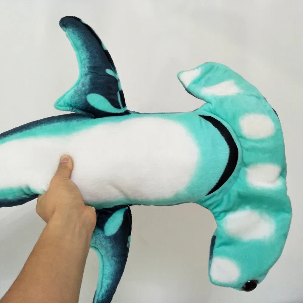 Cartoon Hammer Shark Plush Toy - Adorable Sea Creature Pillow for Kids