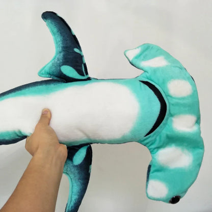 Cartoon Hammer Shark Plush Toy - Adorable Sea Creature Pillow for Kids
