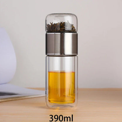 Borosilicate Tea Infuser Bottle