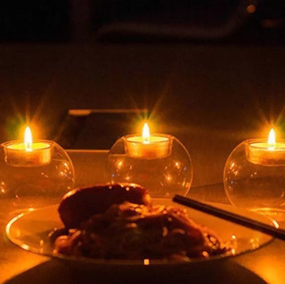 Crystal Glass Candle Holder
