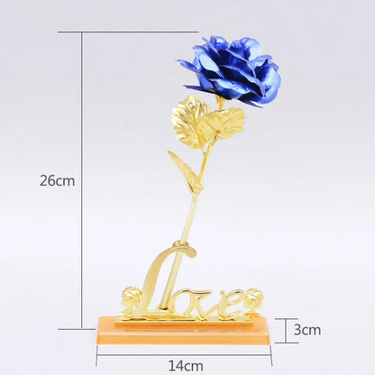 24K Gold Rose Flower for Valentine's Day and Gifts