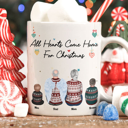 Hearts Come Home For Christmas - Personalized Mug