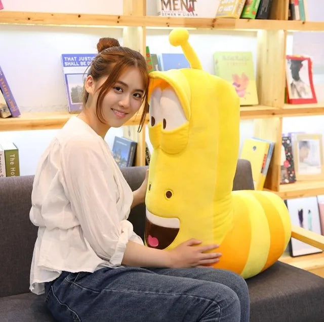 Creative soft cute stuffed larva toy