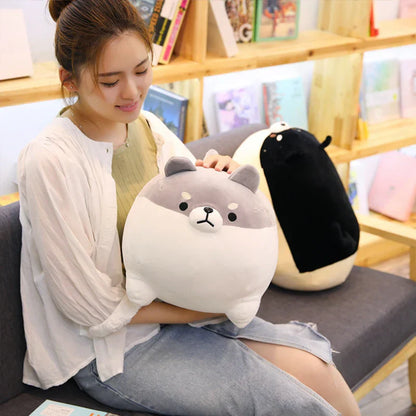 Happy Corgi Plush Dog Pillow Soft Stuffed Toy Gift