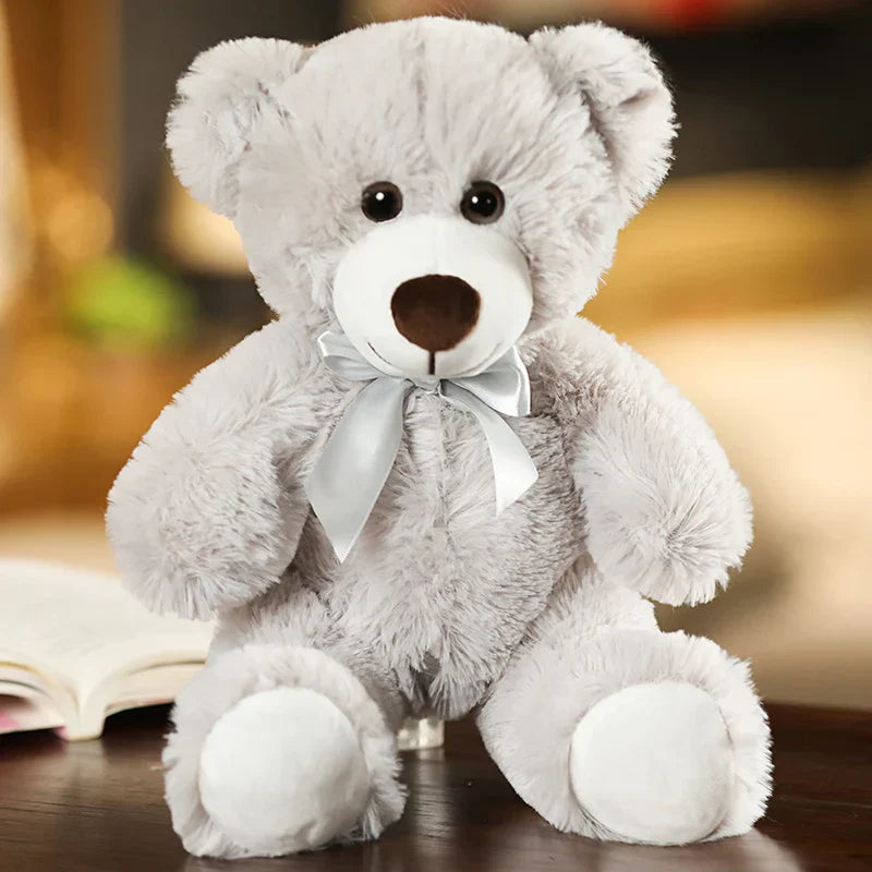 Giant Plush Bear with Ribbon - Adorable Stuffed Animal for Kids