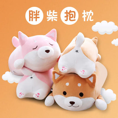 Happy Corgi Plush Dog Pillow Soft Stuffed Toy Gift