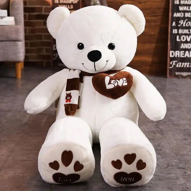 Cozy 4-Color Teddy Bear with Scarf