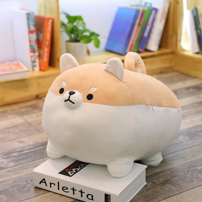 Happy Corgi Plush Dog Pillow Soft Stuffed Toy Gift