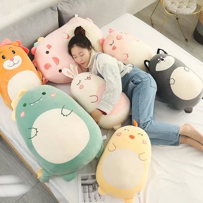 Kawaii Plush Dinosaur & Shiba Inu Pillow - Adorable Sleep Cushions