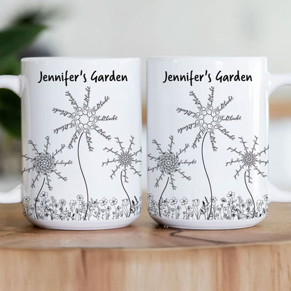 Hidden Swear Floral Funny Mug - For Friends, Coworkers, Self Gift - Personalized Mug
