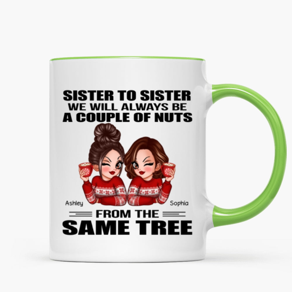 Sister To Sister Personalized Mug, Christmas Gift
