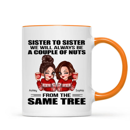 Sister To Sister Personalized Mug, Christmas Gift