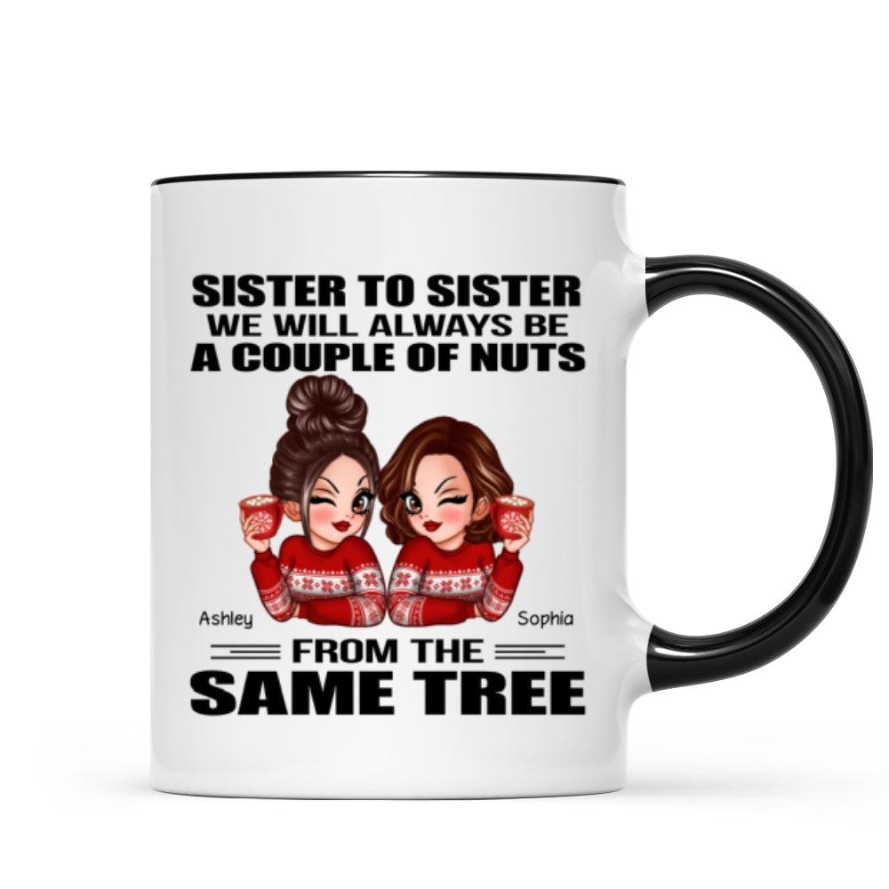 Sister To Sister Personalized Mug, Christmas Gift