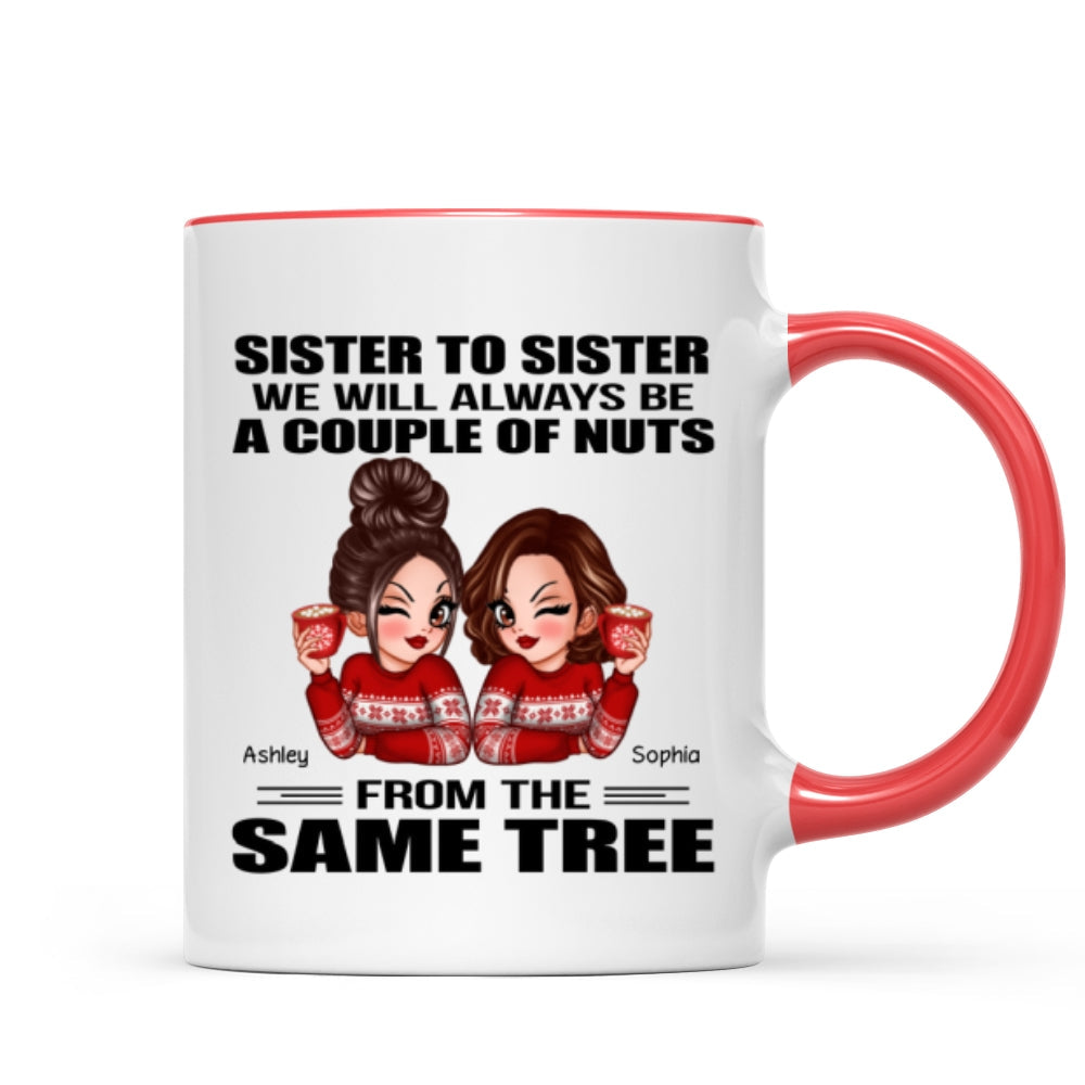 Sister To Sister Personalized Mug, Christmas Gift