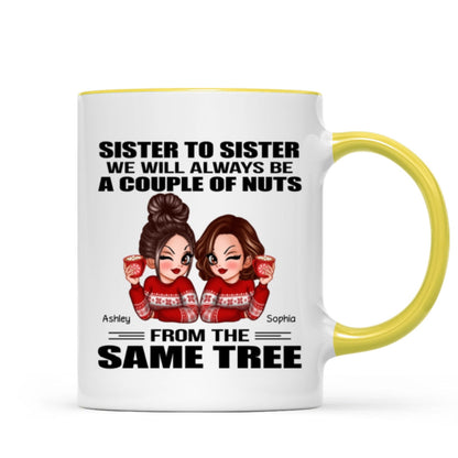 Sister To Sister Personalized Mug, Christmas Gift