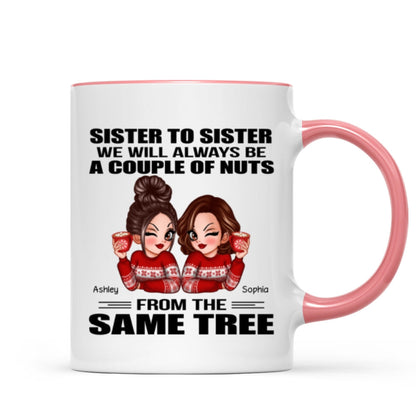 Sister To Sister Personalized Mug, Christmas Gift