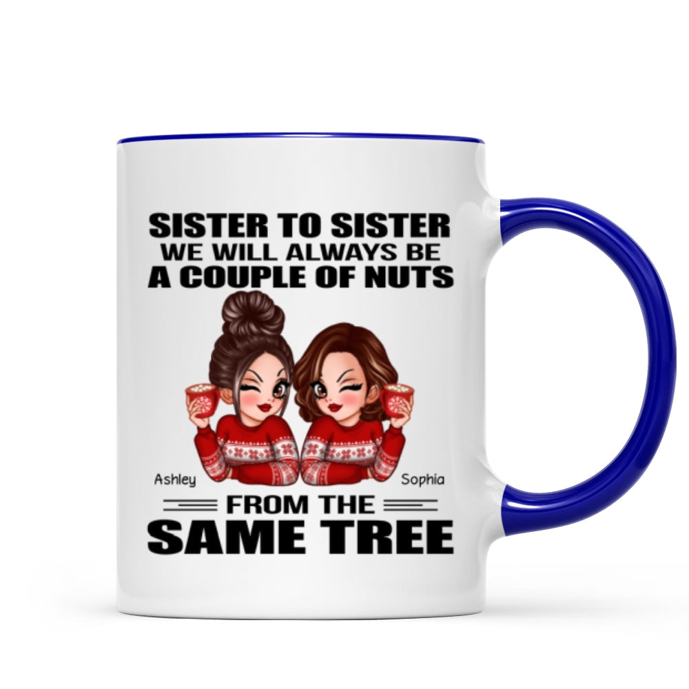 Sister To Sister Personalized Mug, Christmas Gift