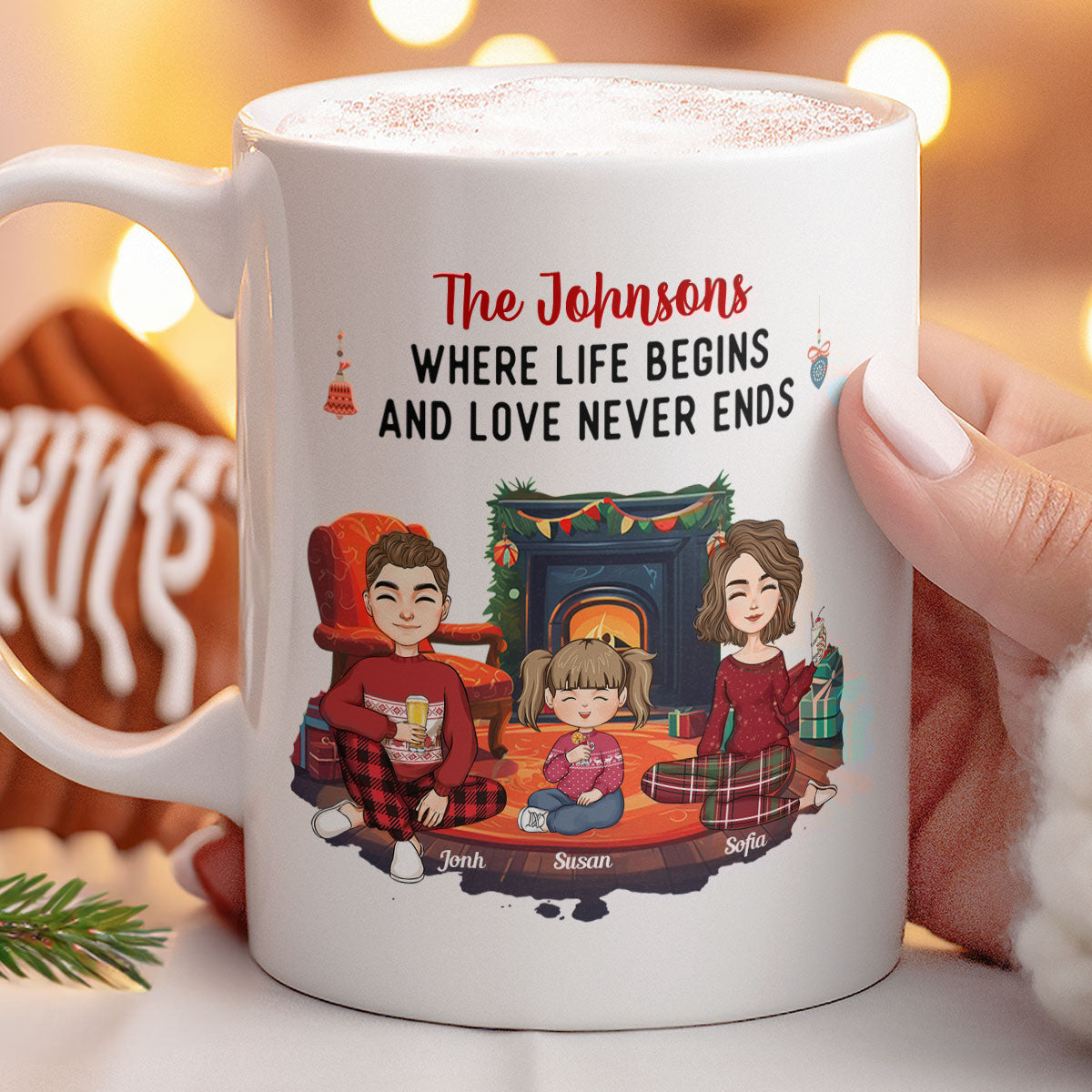 Home Where Life Begins And Love Never Ends - Personalized Mug