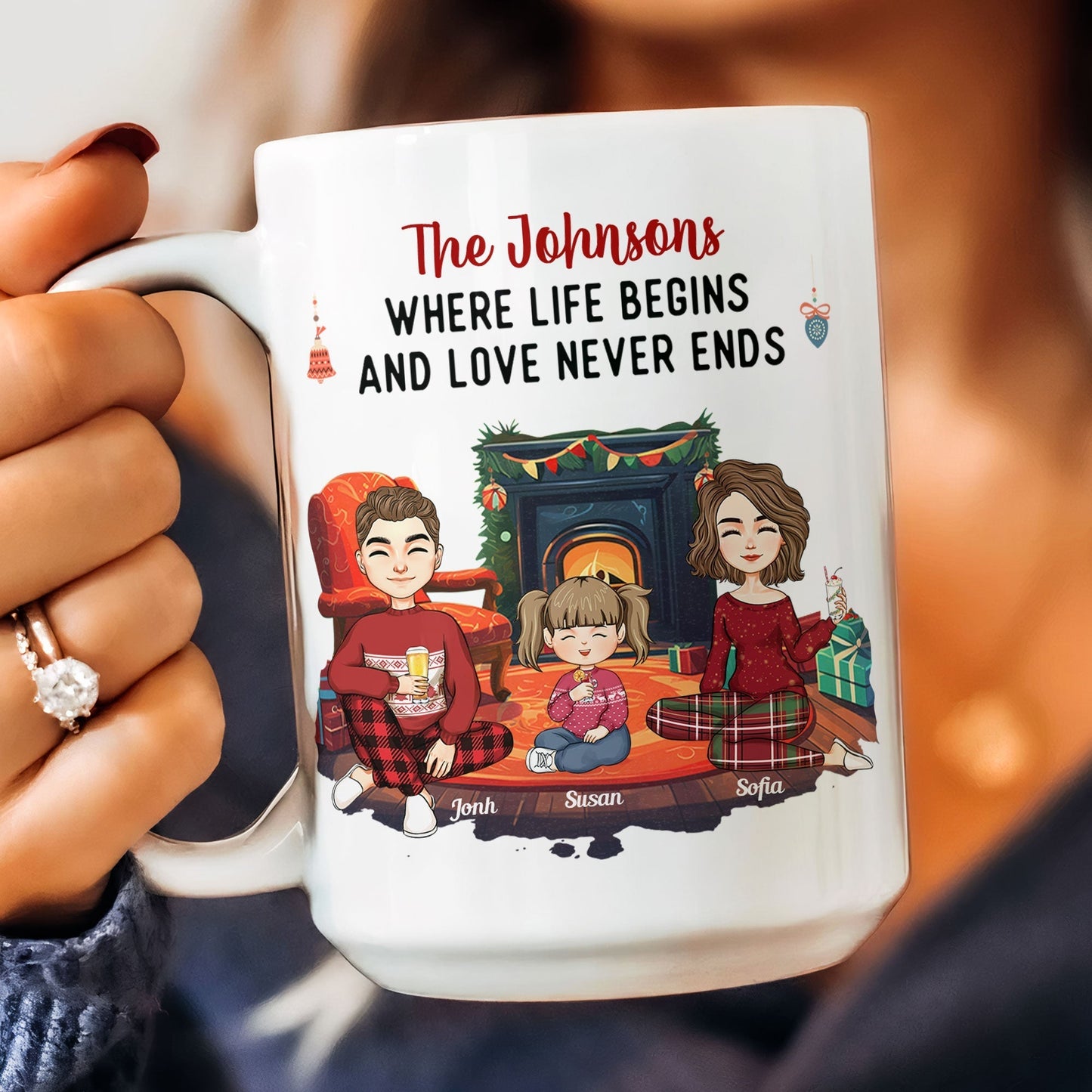 Home Where Life Begins And Love Never Ends - Personalized Mug