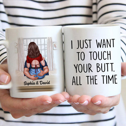 You're Hotter Than This Coffee Man Embracing Woman Back View Personalized Mug