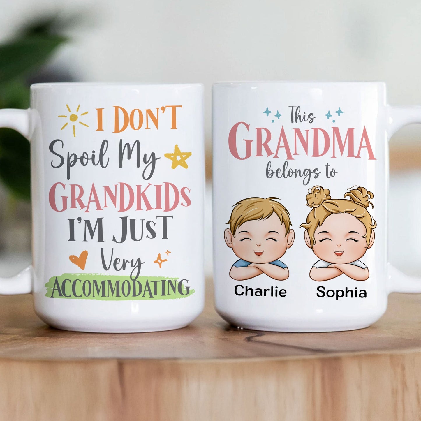 I Don't Spoil My Grandkids I'm Just Very Accommodating - Personalized Mug