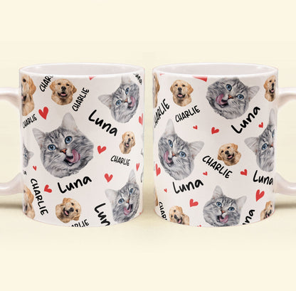 Pets Face And Name - Personalized Photo Mug