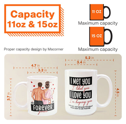 I Met You I Liked You I Loved You Forever Yours - Personalized Mug