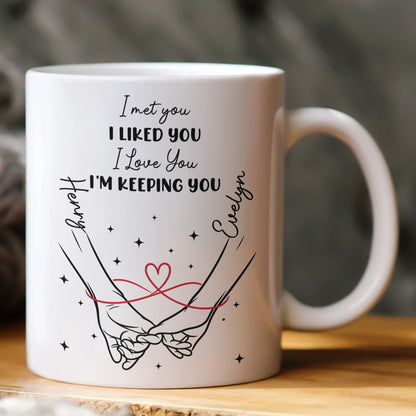 I Met You I Liked You I Love You I'm Keeping You Forever Yours - Personalized Mug