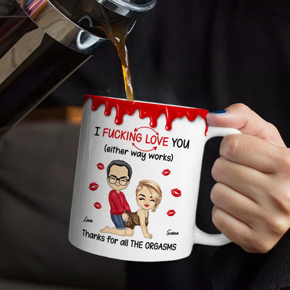 I F*cking Love You Either Way Works - Personalized White Edge-to-Edge Mug