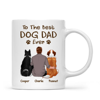 To The Best Dog Dad Ever Crayon Personalized Mug